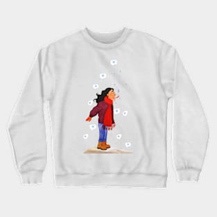 Snow Eater Illustration Crewneck Sweatshirt